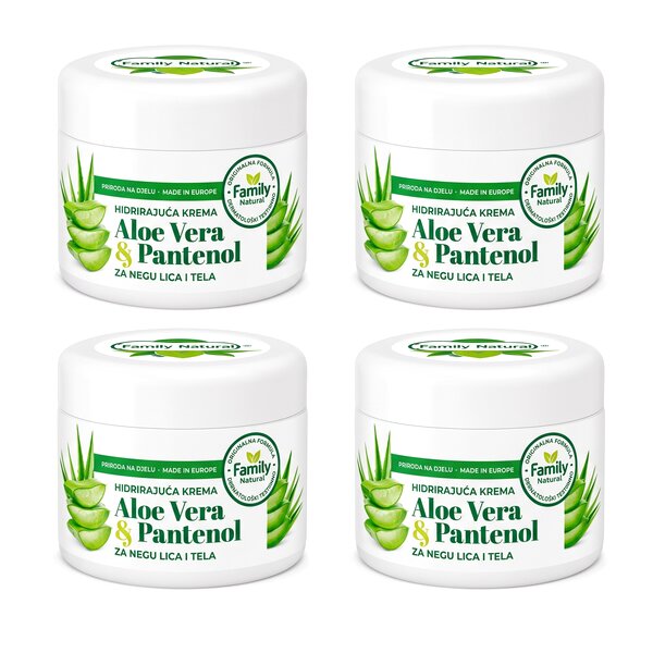 100ML FAMILY NATURAL KREMA ALOE VERA & PANTENOL PAKET(4 komada)