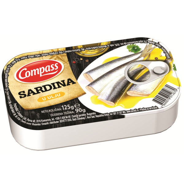 125G COMPASS SARDINA U ULJU