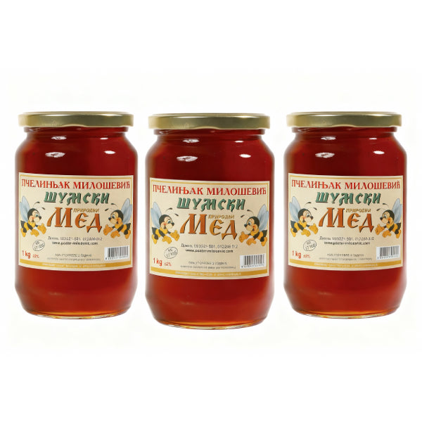 1KG ŠUMSKI MED MILOŠEVIĆ Paket (3 Komada)