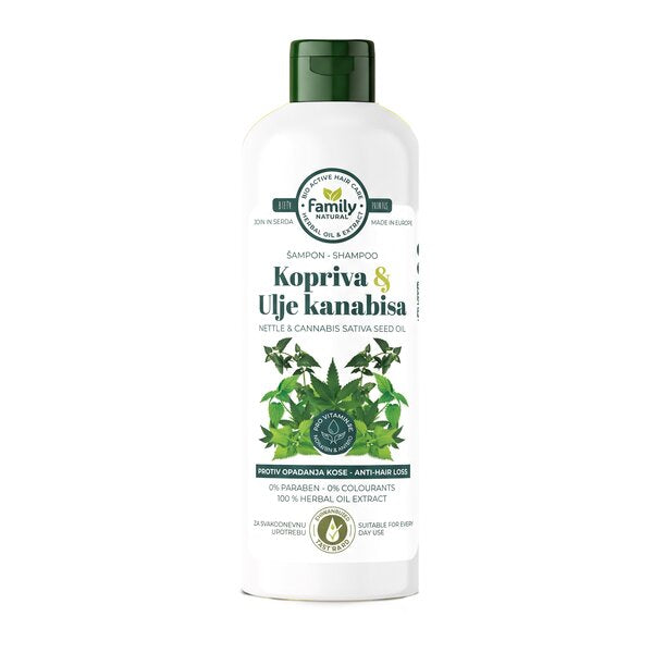 1L FAMILY NATURAL ŠAMPON ZA KOSU KOPRIVA & ULJE KANABISA