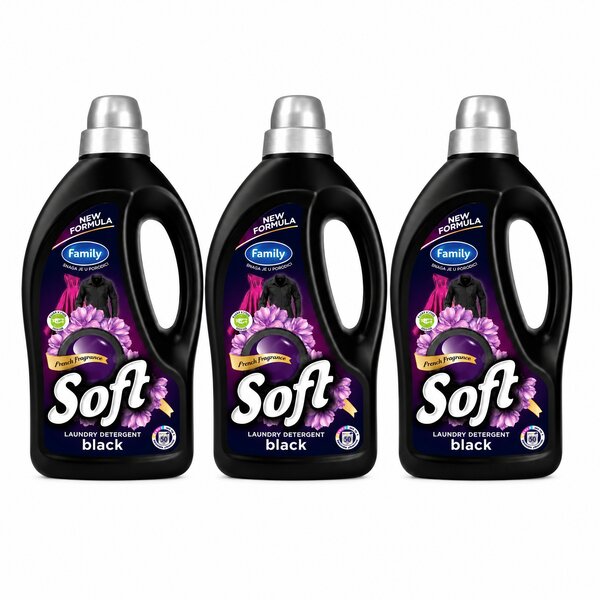 2.9L SOFT TEČNI DETERDŽENT ZA VEŠ BLACK PAKET (3 komada)