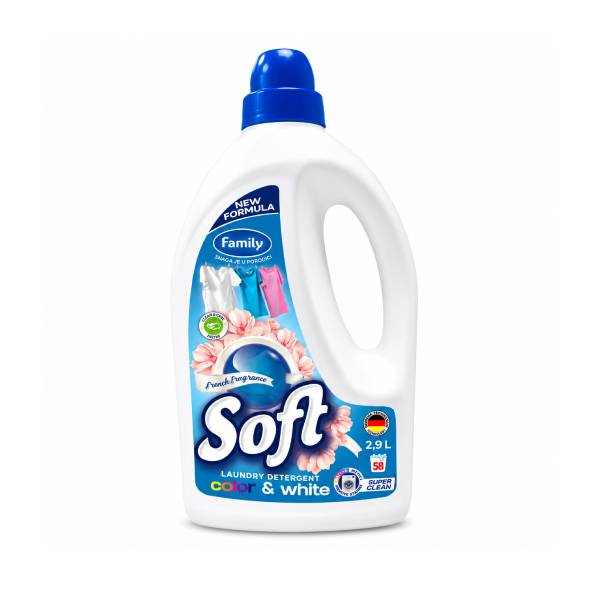 2.9L SOFT TEČNI DETERDŽENT ZA VEŠ COLOR & WHITE