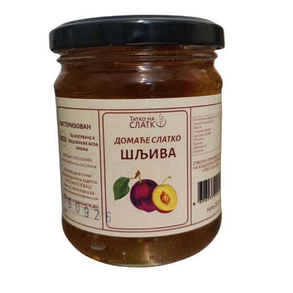 212ML DOMAĆE SLATKO OD ŠLJIVE TATKO NA SLATKO