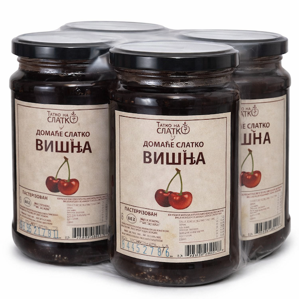 212ML DOMAĆE SLATKO OD VIŠNJE TATKO NA SLATKO Paket (4 komada)