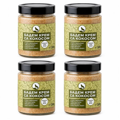 300G BADEM KREM SA KOKOSOM ZDRAVO KOD RUSA PAKET (4 komada)