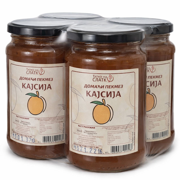 370ML DOMAĆI PEKMEZ OD KAJSIJE TATKO NA SLATKO Paket (4 komada)