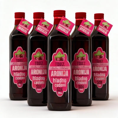ARONIJA 100% MATIČNI SOK 750ml Paket (6 Flaša)