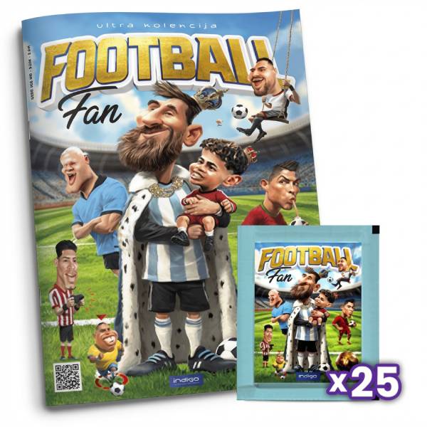 FOOTBALL FAN ALBUM I 25 KESICA PAKET