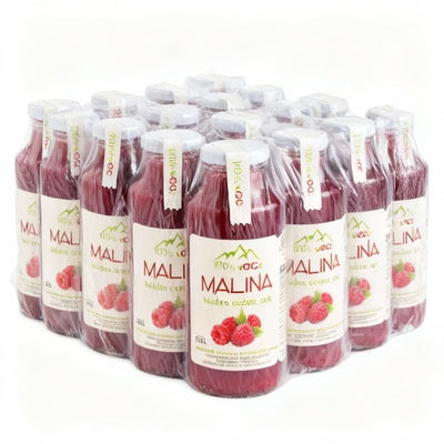 MALINA 0,25L 100% HLADNO CEĐENI SOK Paket (20 Flašica)