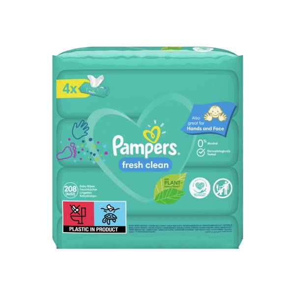 PAMPERS WIPES 4X52 FRESH