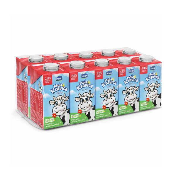 0.5L MOJA KRAVICA UHT MLEKO 2.8%MM Paket (12 Komada)