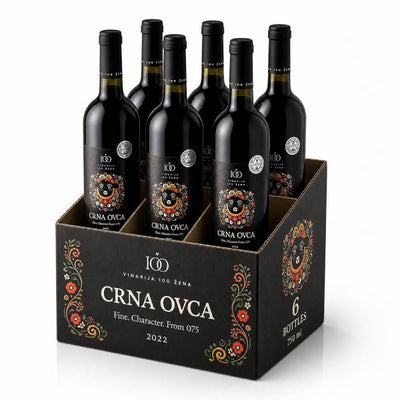 0.75L CRNA OVCA KABERNE FRAN 2024 100 ŽENA PAKET(6 komada)
