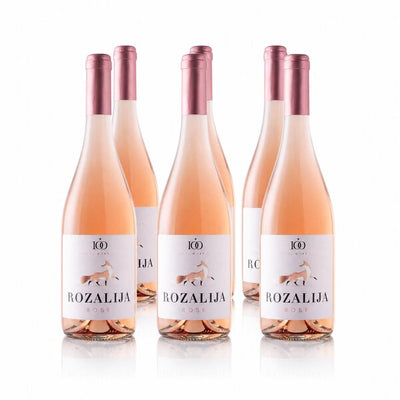 0.75L ROZA LIJA MERLO ROZE 2024. 100 ŽENA PAKET (6 komada)