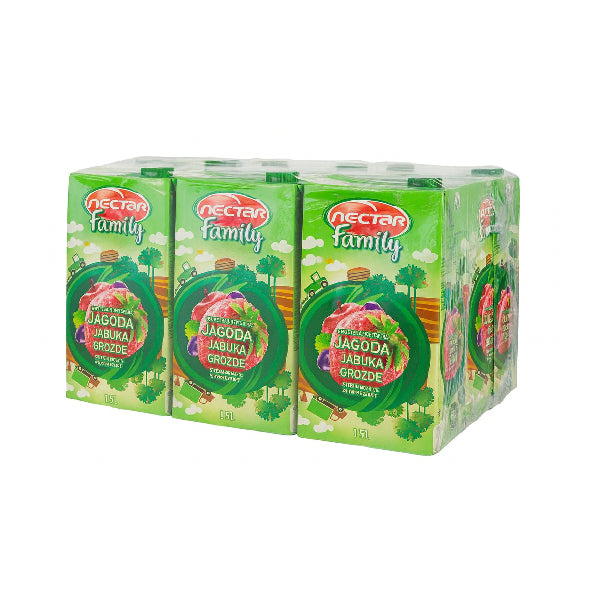 1.5L NECTAR 50% FAMILY JAGODA Paket (8 Flasa)