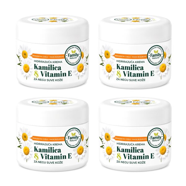 100ML FAMILY  NATURAL KREMA KAMILICA & VITAMIN E PAKET(4 komada)