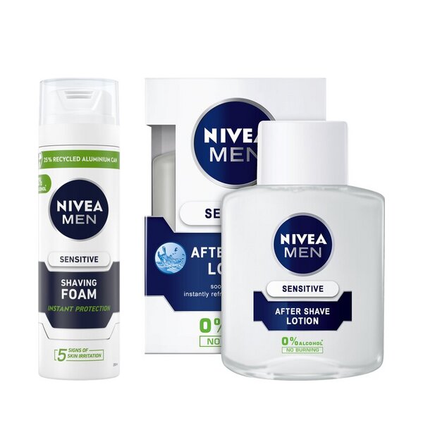 100ML NIVEA BALSAM POSLE BRIJANJA SENSITIVE I NIVEA PENA ZA BRIJANJE SENSITIVE*