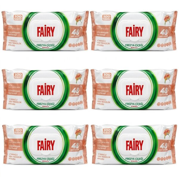 100/1 FAIRY VLAŽNE MARAMICE FREZIJA PAKET (6 komada)