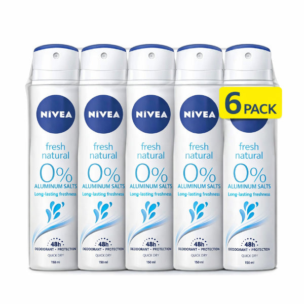 150ML NIVEA DEO FRESH NATURAL PAKET (6 komada)