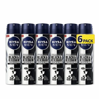 150ML NIVEA MEN DEO INVIS B&W PAKET (6 komada)
