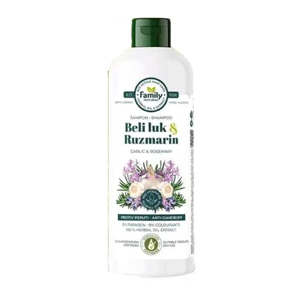 1L FAMILY  NATURAL ŠAMPON BELI LUK & RUZMARIN