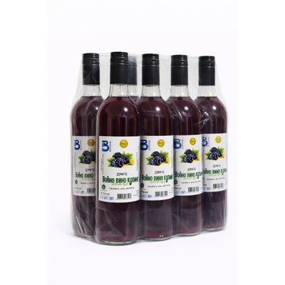 1L KUPINOVO VINO ZASLAĐENO MEDOM VARJAČA PAKET(6 komada)