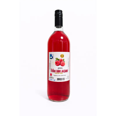 1L MALINOVO VINO ZASLAĐENO VARJAČA MEDOM