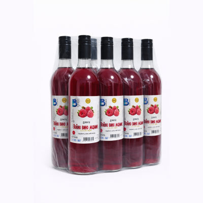 1L MALINOVO VINO ZASLAĐENO MEDOM VARJAČA PAKET (6 komada)