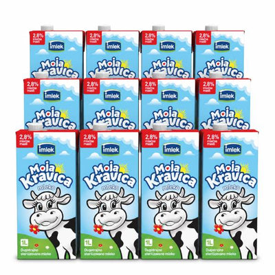1L MOJA KRAVICA UHT MLEKO 2.8%MM Paket (12 Komada)