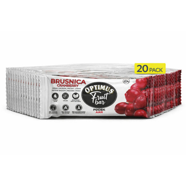 40G VOĆNI BAR BRUSNICA OPTIMUS PAKET (20 komada)