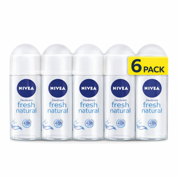 50ML NIVEA ROLL ON FRESH NATURAL PAKET (6 komada)