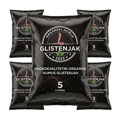 5L GLISTENJAK ORGANSKI HUMUS PG PEŠIĆ PAKET (5 komada)