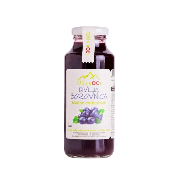 DIVLJA BOROVNICA 0,25L 100% HLADNO CEĐENI SOK