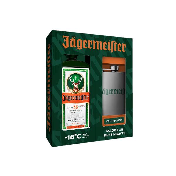 JAGERMEISTER GORKI LIKER 35% VOL 0,7 L+PLJOSKA, POKLON PAKOVANJE