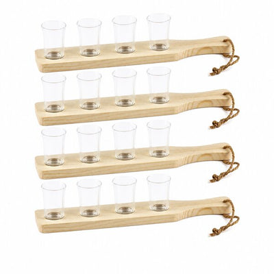 LUXIA FIESTA SET DRVENA DASKA I ČAŠICE 4/1 PAKET (3 komada)