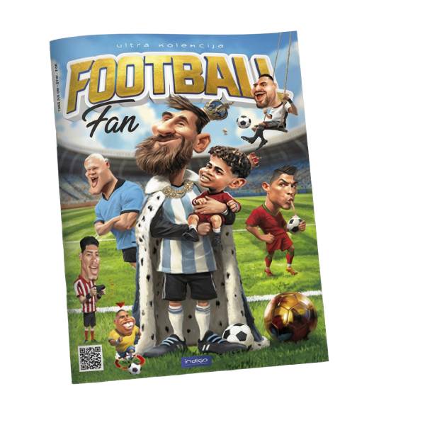 MALI FUDBALER PAKET - ORIGIAL ADIDAS LOPTA I ALBUM FOOTBALL FAN SA 25 KESICA