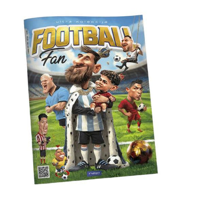 MALI FUDBALER PAKET - ORIGIAL ADIDAS LOPTA I ALBUM FOOTBALL FAN SA 25 KESICA