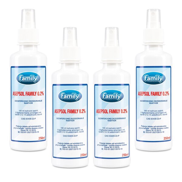 250ML FAMILY ASEPSOL 0.2% PAKET (4 komada)